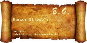 Benza Olivér névjegykártya